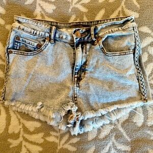 Acid Wash Denim Shorts